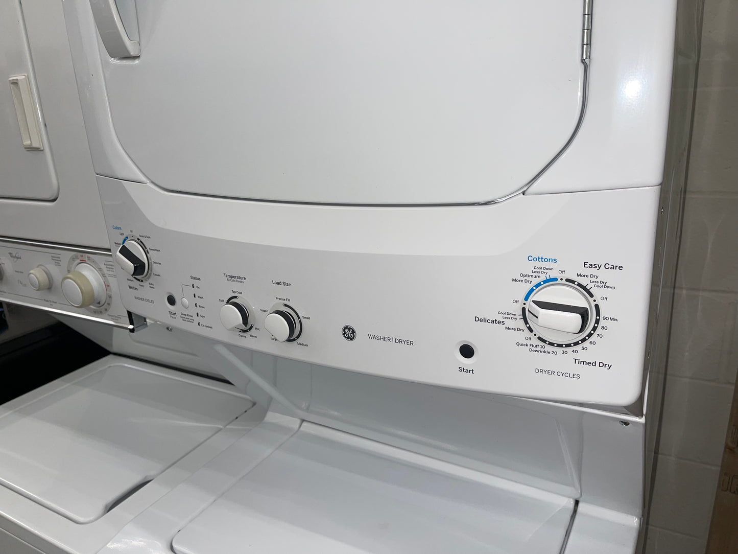 GE Unitized Spacemaker 3.8 cu. ft. Capacity Washer with Stainless Steel Basket and 5.9 cu. ft. Capacity Electric Dryer