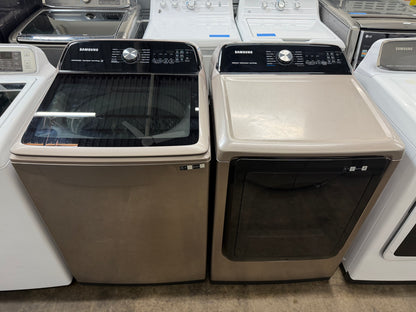 Samsung 5.2cu/ft Top Load Washer and Samsung Top Load Electric Dryer 7.4cu/ft