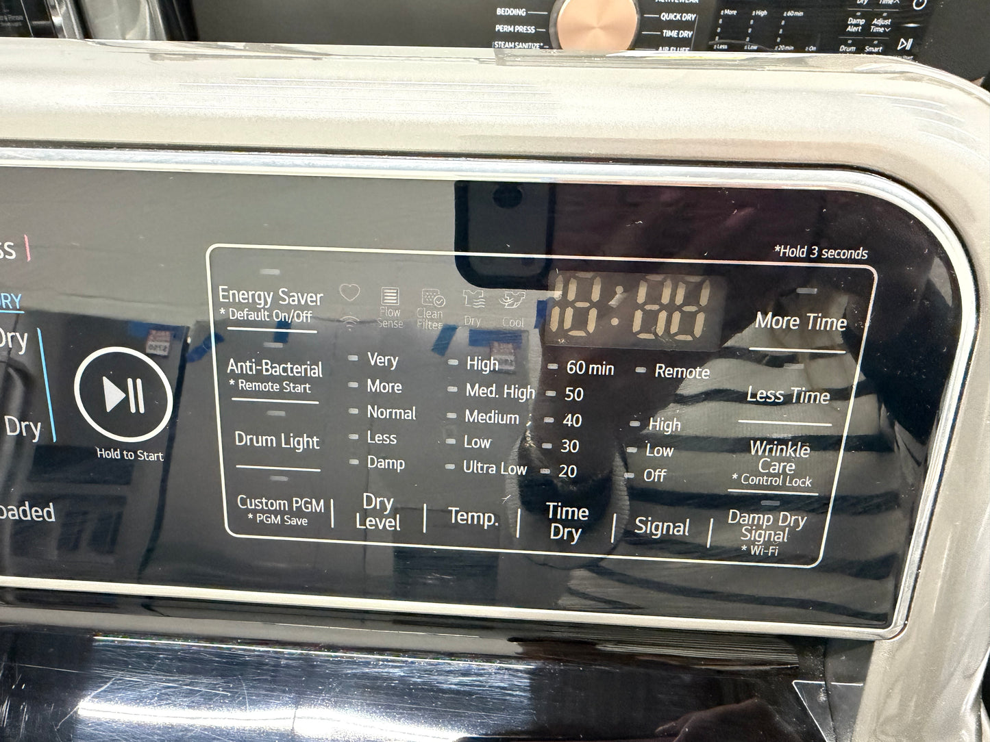 LG Top-Load 5.2-cu ft HE Washer (Black Stainless Steel) and 7.3-cu ft Turbo Steam Electric Dryer (Graphite Steel) Mismatch Set