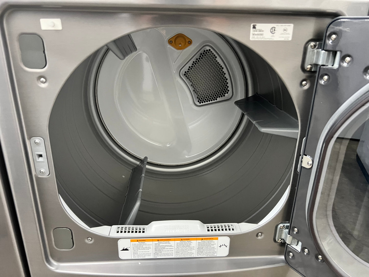 Kenmore Elite Top-Load 5.2 Cu. Ft. Washer and 7.3 Cu. Ft. Electric Dryer Set in Metallic Silver
