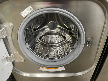 LG Mega Capacity Front Load Washer and Electric Dryer Set in Graphite Steel