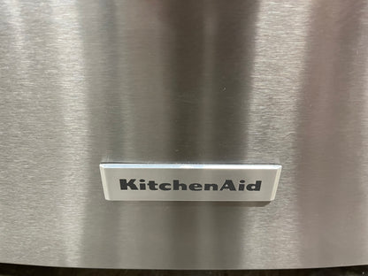 KitchenAid  KRFF507HPS
36 Inch Freestanding French Door Refrigerator with 26.8 cu. ft. Total Capacity, PrintShield Finish, ExtendFresh Temperature Management System, External Ice/Water Dispenser, Water Filtered, Star-K Certified, and ENERGY STAR : Stain