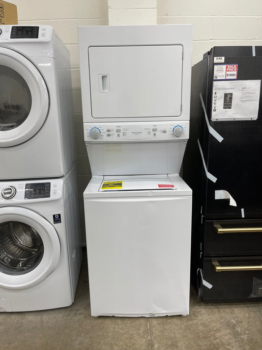 Frigidaire 27 Inch Washer and Electric Dryer Stacked Laundry Center-Model #FLCE7522AW