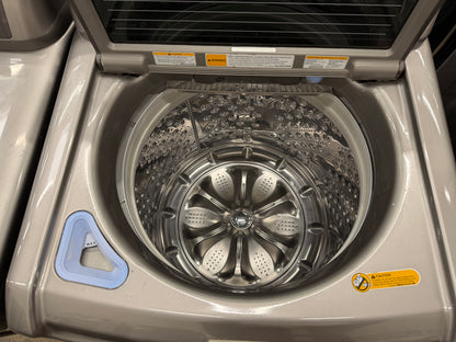 LG Top Load 5.5 Cu. Ft. Washer and 7.3 Cu. Ft. Electric Dryer Set in Black Stainless Steel