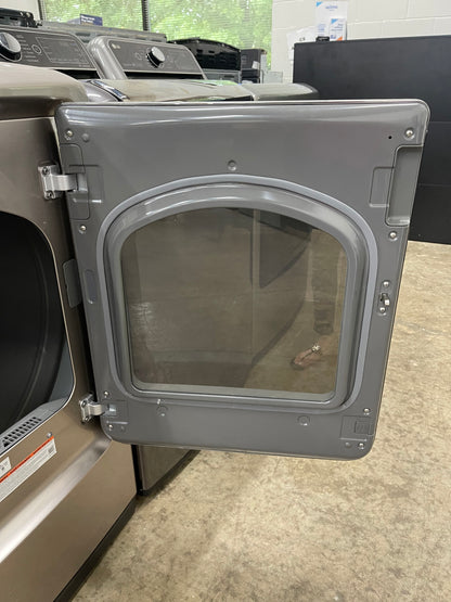 5.4 cu. ft. Top Load Washer with Super Speed in Champagne Model: WA54R7600AC/US and Samsung - 7.4 Cu. Ft. Smart Electric Dryer with Steam and Super Speed Dry - Champagne Model: DVE54R7600C/A3