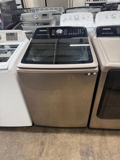 Samsung 5.2cu/ft Top Load Washer and Samsung Top Load Electric Dryer 7.4cu/ft