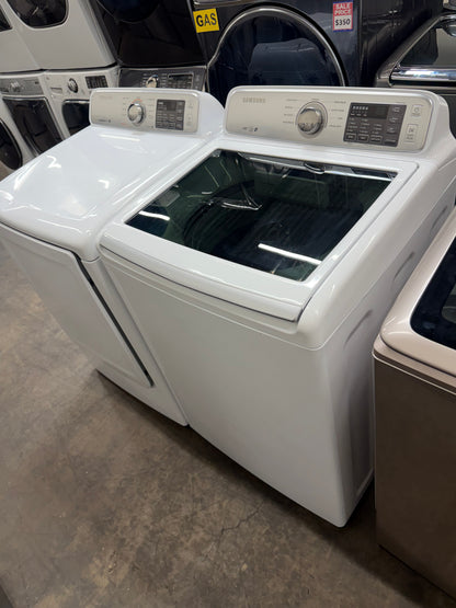 Samsung WA45H7000AW/A2 Top Load Washer – 4.5 Cu. Ft. And Samsung Electric Dryer – 7.4 Cu. Ft.