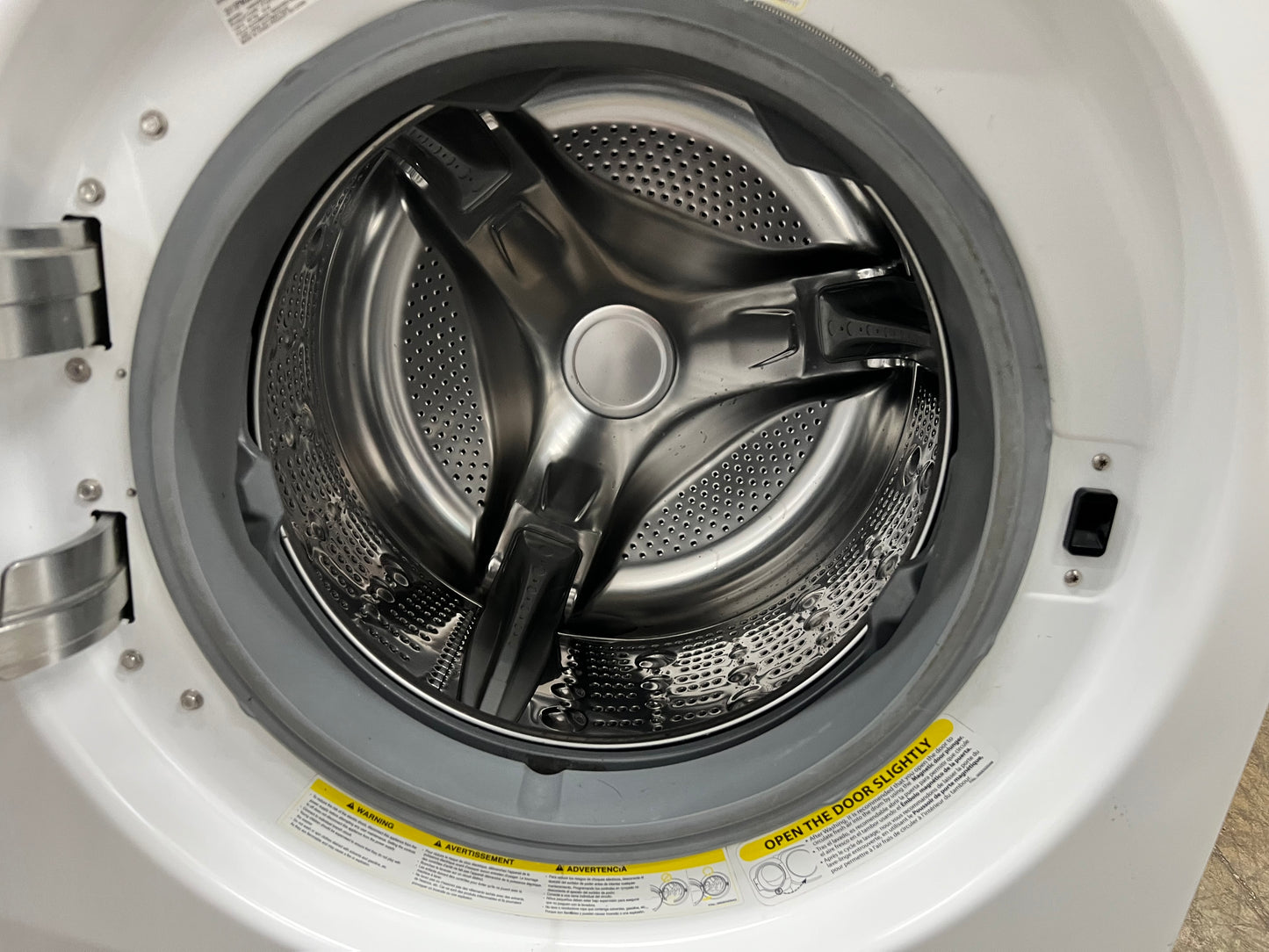 LG Front-Load High-Efficiency Stackable 3.6 Cu. Ft. Washer and 7.3 Cu. Ft. Electric Dryer Set in White
