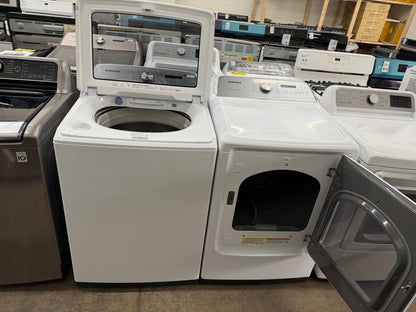 Samsung 5.4 cu. ft. Top Load Washer and 7.4 cu. ft. Electric Dryer