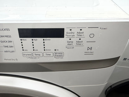 Samsung  DVG45T6000W
27 Inch Gas Dryer with 7.5 cu. ft. Capacity, 10 Dry Cycles, 5 Temperature Settings, Wrinkle Prevent, Smart Care, Sensor Dry Moisture Sensor and ADA Compliant