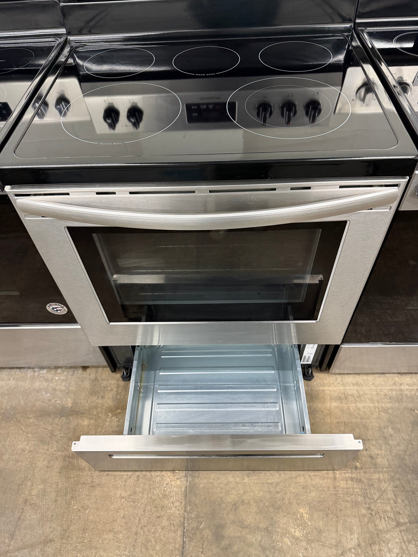 Frigidaire 30 in. 5 Burner Element Freestanding Electric Range in Stainless Steel-FCRE3052AS
