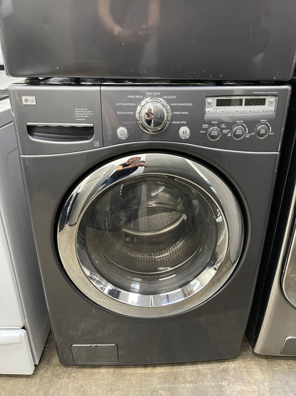 LG  WM2455HG
27 Inch Front-Load Washer with 4.2 cu. ft. Capacity and LG  DLE5955G
27 Inch Electric Dryer with 7.3 cu. ft. Capacity