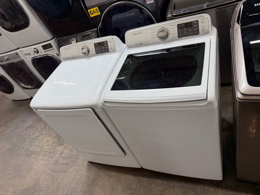 Samsung WA45H7000AW/A2 Top Load Washer – 4.5 Cu. Ft. And Samsung Electric Dryer – 7.4 Cu. Ft.