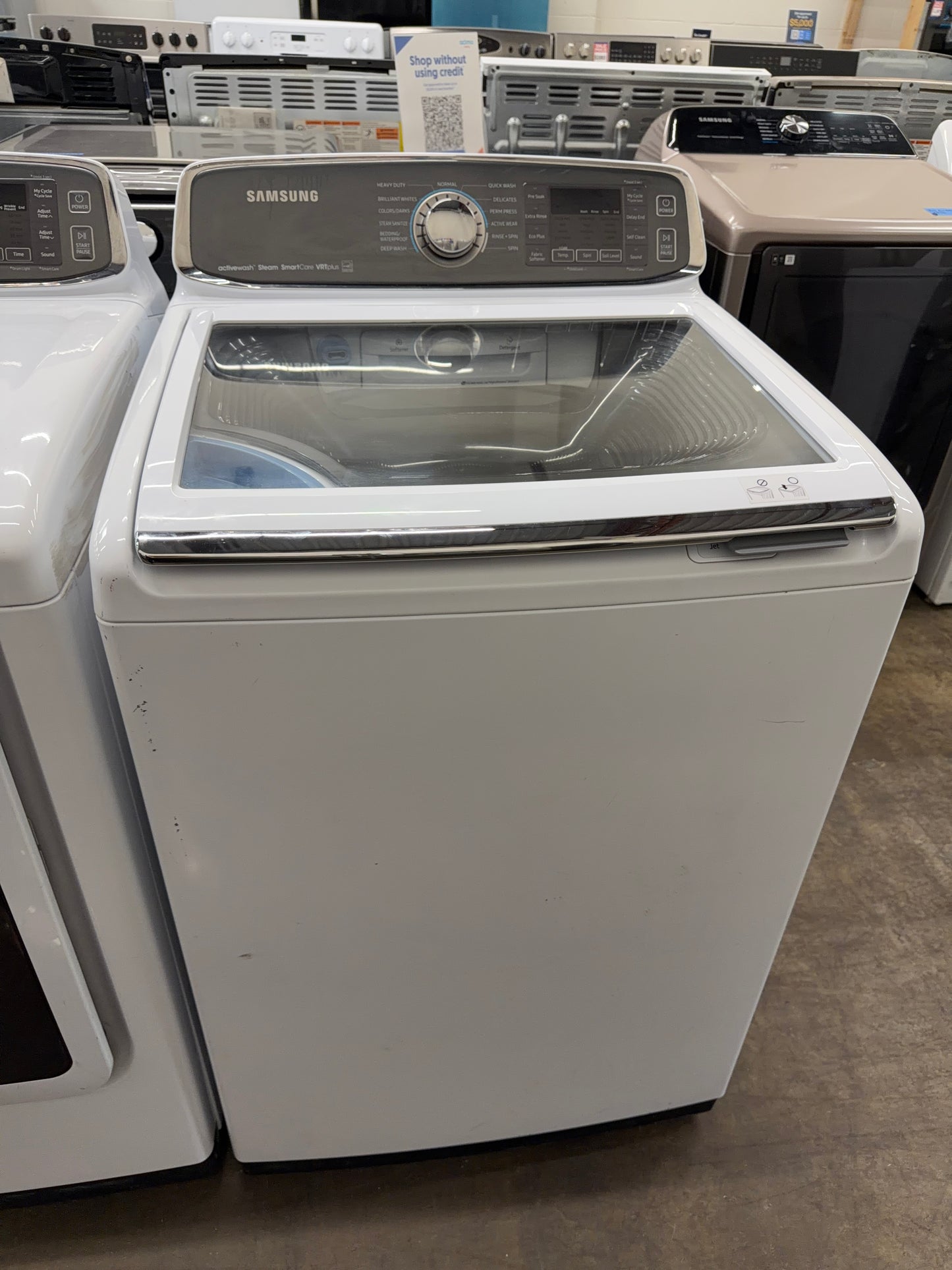Samsung WA52M7750AW/A4 – 5.2 Cu. Ft. Top Load Washer and Samsung DVE52M7750W/A3 – 7.4 Cu. Ft. Electric Dryer