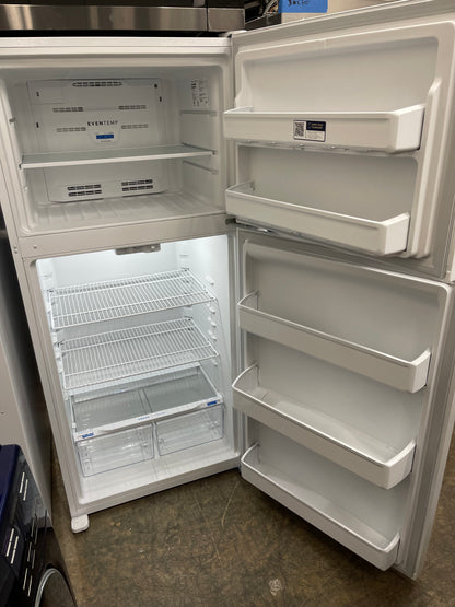 Frigidaire  FFTR1814WW
30 Inch Top Freezer Refrigerator with 18.3 Cu. Ft. Total Capacity, EvenTemp Cooling, Adjustable Shelves, Humidity-Controlled Crispers, Gallon Door Bins, LED Lighting, Ice Maker Ready, and ADA Compliant: White