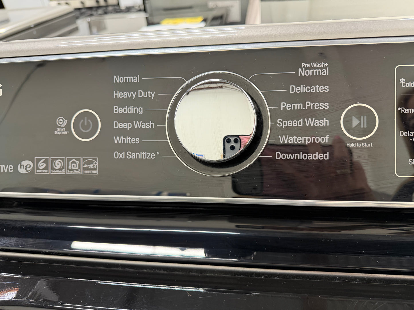 LG Top-Load 5.2-cu ft HE Washer (Black Stainless Steel) and 7.3-cu ft Turbo Steam Electric Dryer (Graphite Steel) Mismatch Set