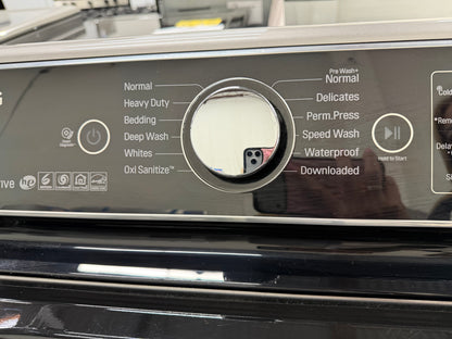 LG Top-Load 5.2-cu ft HE Washer (Black Stainless Steel) and 7.3-cu ft Turbo Steam Electric Dryer (Graphite Steel) Mismatch Set