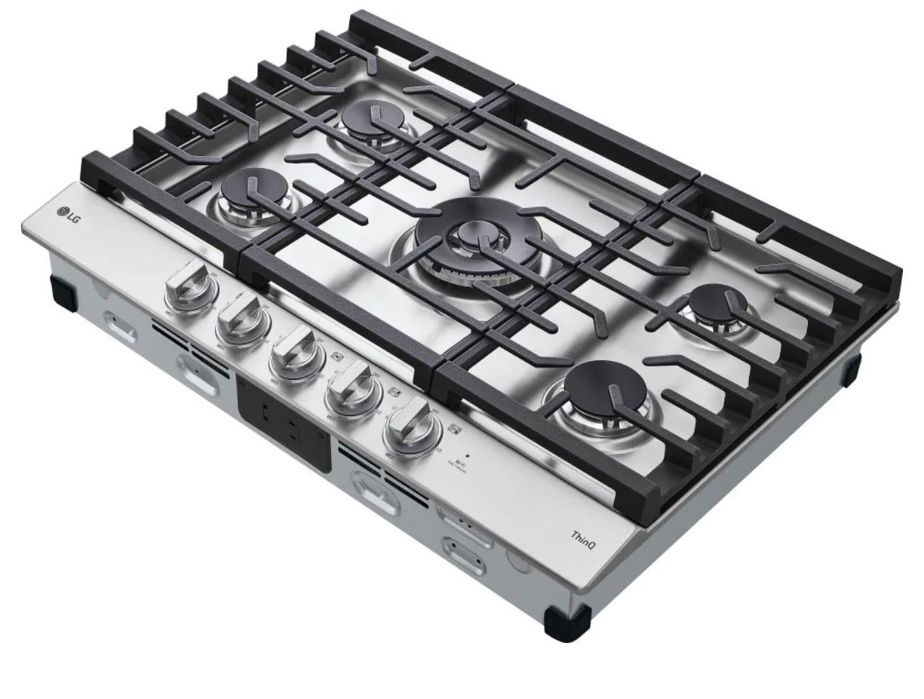 LG  CBGJ3027S
30 Inch Gas Smart Cooktop with 5 Sealed Burners, 22K Ultraheat Dual Burner, Cast Iron Griddle, EasyClean® Cooktop, ThinQ Technology and LED Knobs
