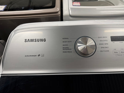 Samsung 5.4 cu. ft. Top Load Washer and 7.4 cu. ft. Electric Dryer