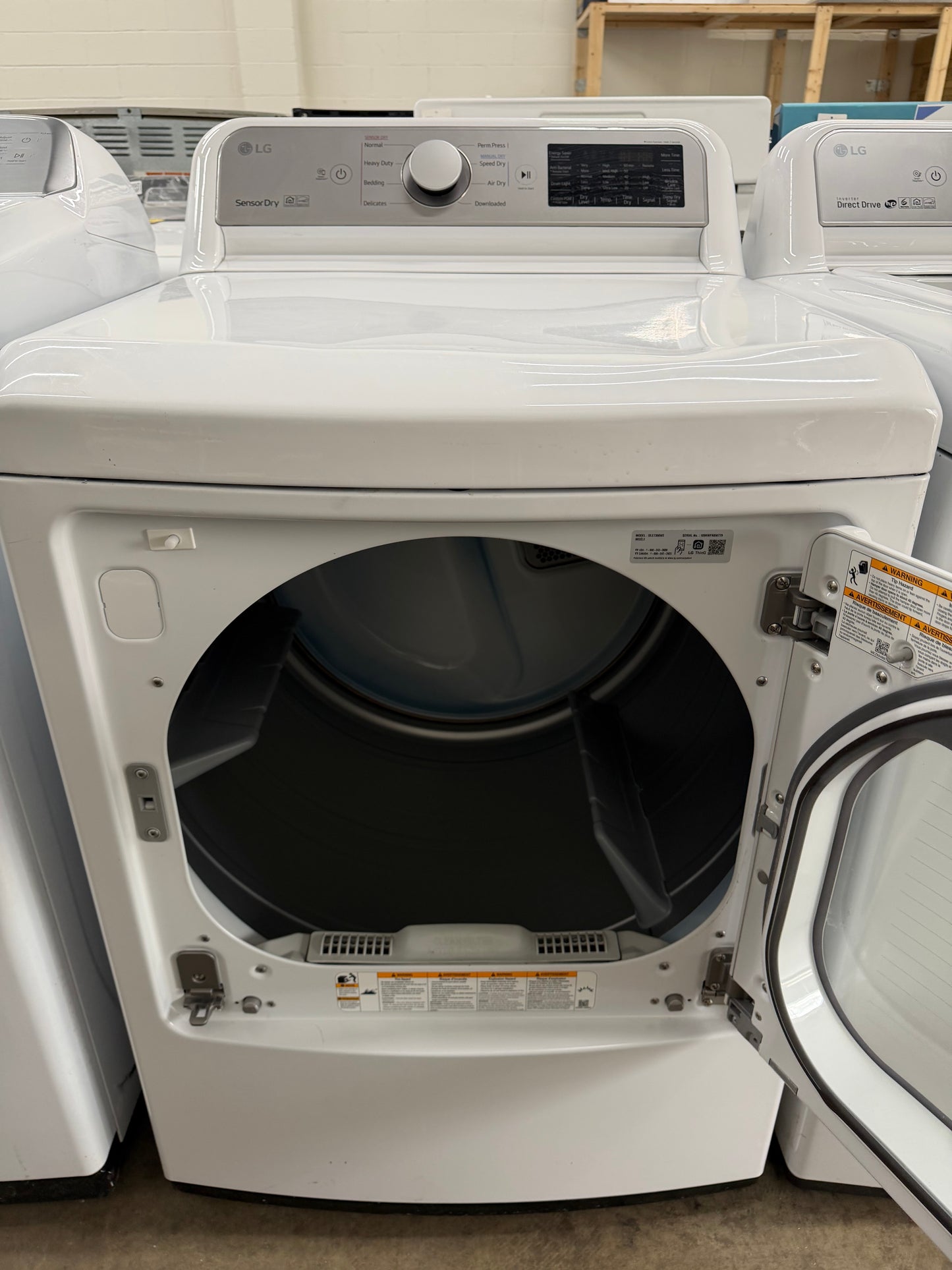 LG Top Load TurboWash 5.0 Cu. Ft. Washer and 7.3 Cu. Ft. EasyLoad Electric Dryer Set in White