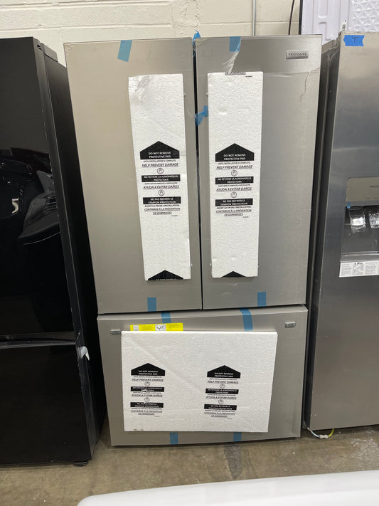 Frigidaire 28.8-cu ft 3-Door French Door Refrigerator With Ice Maker with Water Dispenser in Stainless Steel-Model #FRFN2813AF