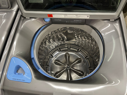 Samsung  WA48H7400AP
27 Inch 4.8 cu. ft. Top Load Washer with 11 Wash Cycles and Samsung  DV48H7400EP
27 Inch 7.4 cu. ft. Electric Dryer with 11 Dry Cycles,