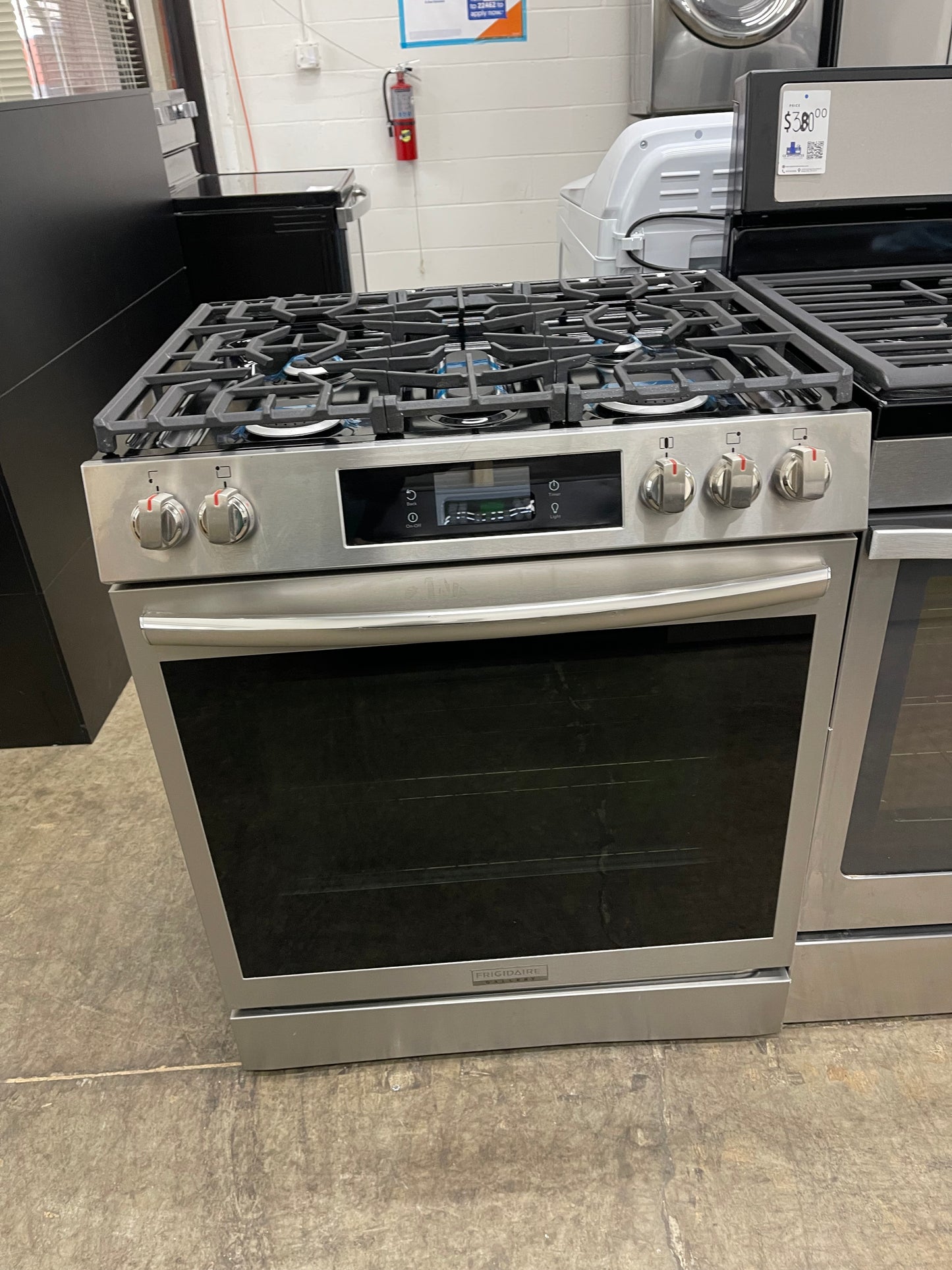 Frigidaire Gallery 30 in. 6 cu. ft. 5 Burner Slide-In Gas Range with Total Convection and Air Fry in Smudge Proof Stainless Steel-Model #GCFG3060BF