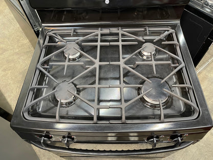 GE 30" Freestanding Gas Range with 5.0-cu ft Oven Capacity in Black-Model #JGBP36DEM1BB