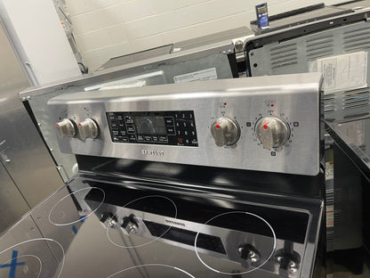 Samsung  FTQ387LWGX
30 Inch Freestanding Electric Range with 5 Cooktop Elements, 5.9 cu. ft. Convention Oven, Steam and Self Clean, Warming Drawer and Sabbath Mode