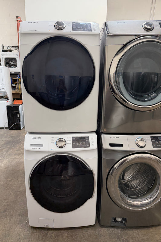 Samsung  27in -WF45M5500AW
27 Inch Front Load Washer 4.5cu/ft and DV42H5000 Dryer 7.5 cu.ft