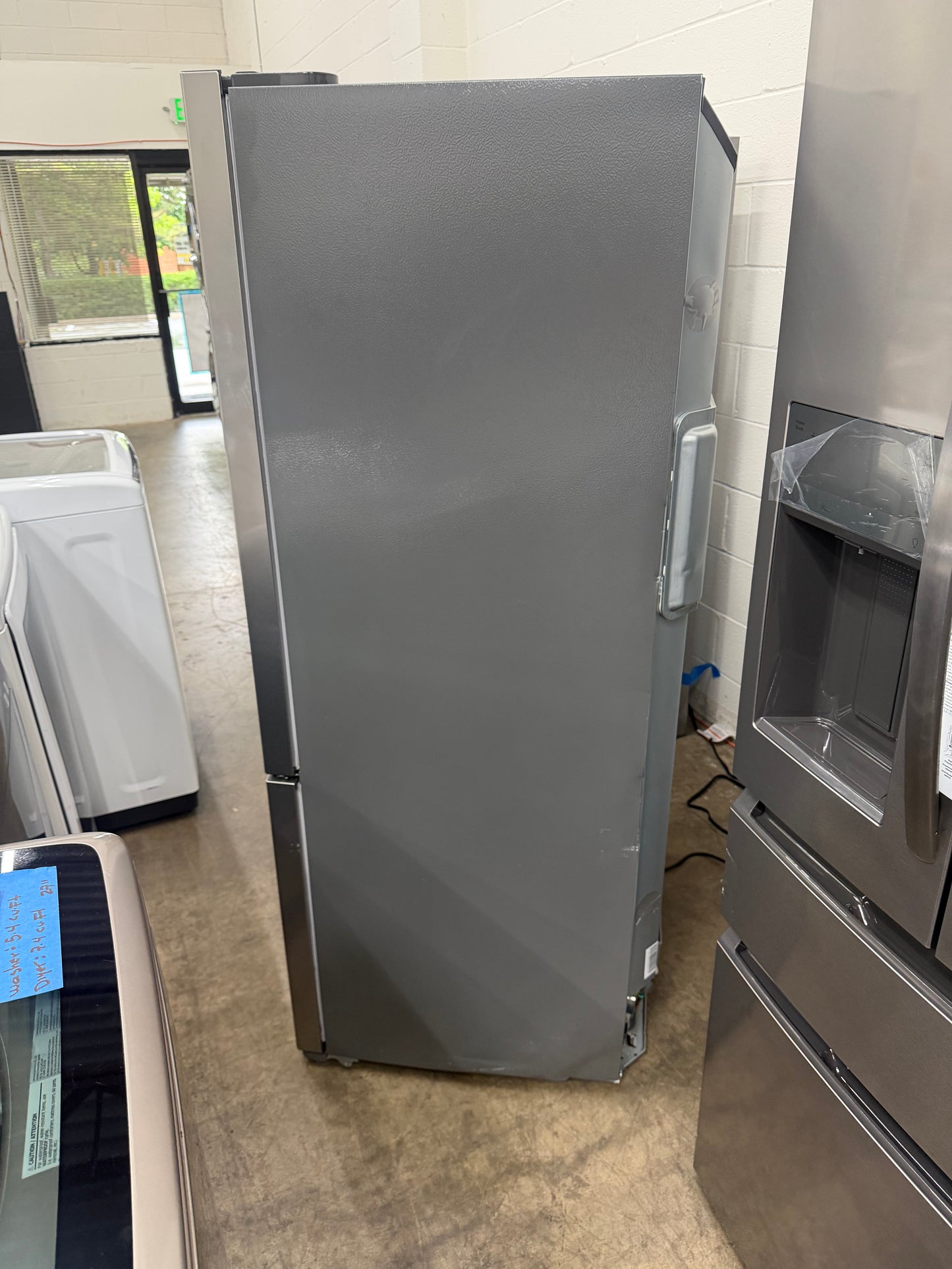 FRIGIDAIRE 31.5 in. 17.6 cu. ft. Counter Depth French Door Refrigerator, brushed steel Model # FRFG1723AV