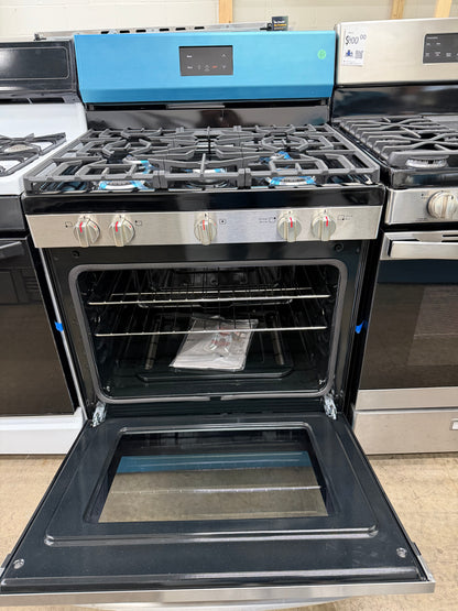 Frigidaire 30-in 5 Burners 5.1-cu ft Freestanding Gas Range in Stainless Steel-Model #FCRG3052BS