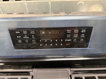 Frigidaire Gallery 30 in 5.1 cu-ft Gas Range with No Preheat + Air Fry in Smudge Proof Black Stainless Steel-Model #GCRG3060BDA