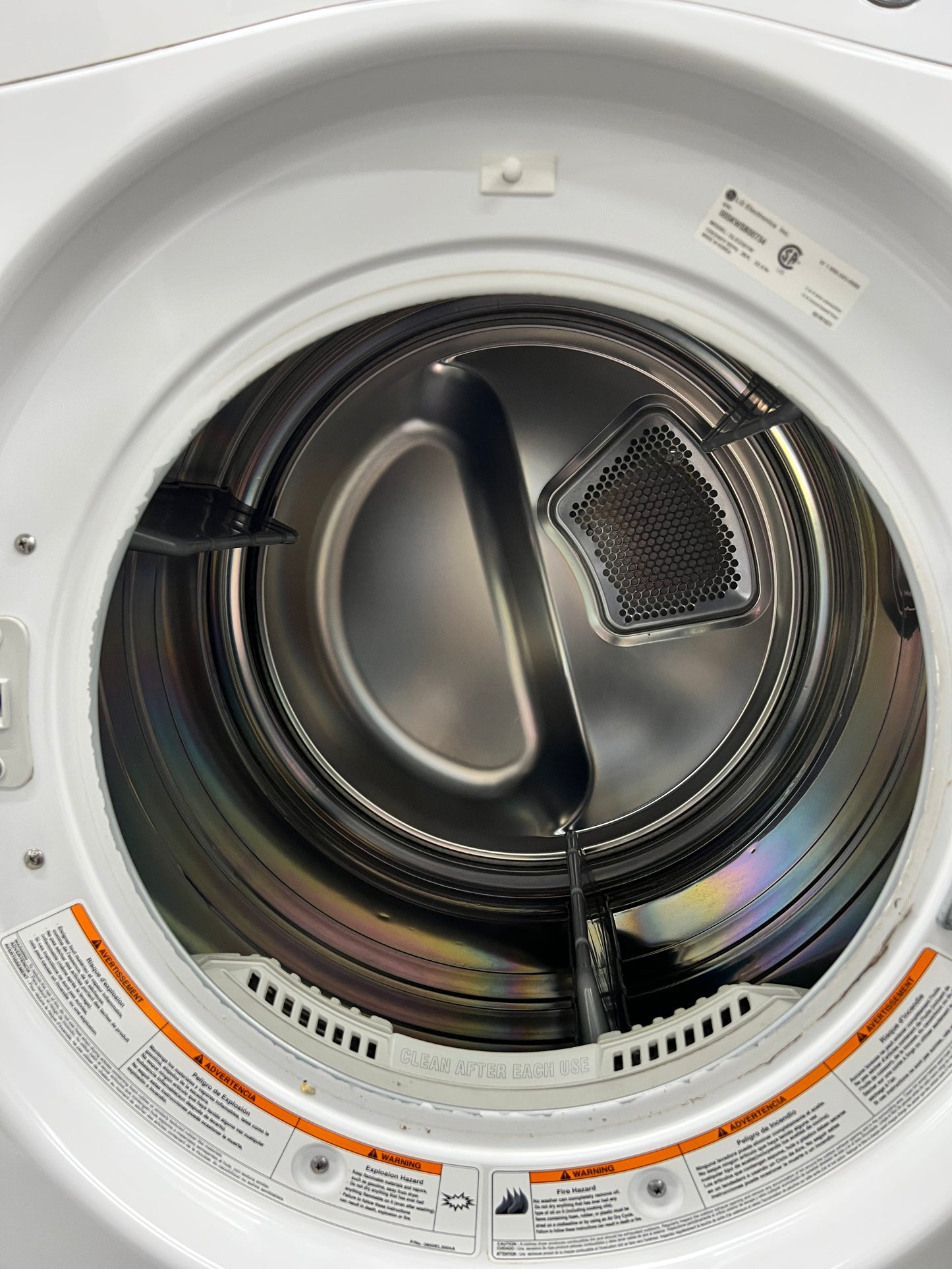LG Front-Load High-Efficiency Stackable 3.6 Cu. Ft. Washer and 7.3 Cu. Ft. Electric Dryer Set in White