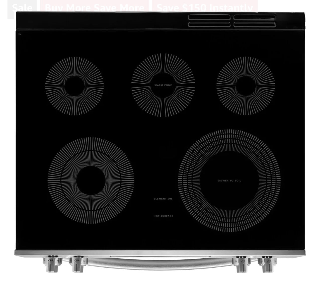 Frigidaire Gallery Series  GCFE3070BF
30 Inch Freestanding Electric Range with 5 Elements, 6.2 cu. ft. Total Convection Oven, EvenTemp™ Element, Storage Drawer, Stone-Baked Pizza, Air Fry, Self & Steam Clean, and Star-K