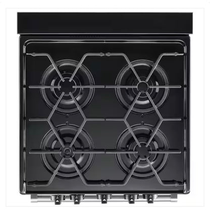 Whirlpool  WFG500M4HS
24 Inch Freestanding Gas Range with 4 Sealed Burners, 2.96 cu. ft. Oven Capacity, AccuSimmer Burner, High-Powered Burner, Broiler Drawer, Sabbath Mode, Oven Window, and ADA Compliant