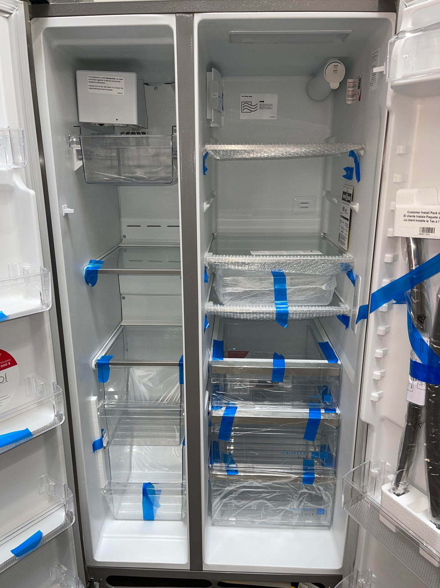 Gallery 36 in. 26 cu. ft. Standard Depth Side-by-Side Refrigerator in Stainless Steel with Internal Water Dispenser
