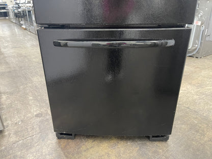 GE  GDSC0KCXBB
20.2 cu. ft. Bottom-Freezer Refrigerator with 4 Glass Shelves, Gallon Door Storage, Snack Drawer and Illuminated Upfront Temperature Controls: Black