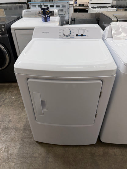 Insignia NS-TWM35W1 3.7 Cu. Ft. High Efficiency and Insignia- 6.7 Cu. Ft. Electric Dryer with Sensor Dry - White NS-TDRE67W1