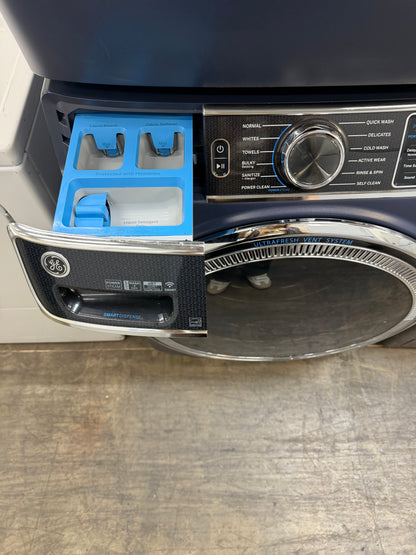 GE  GFW850SPNRS
28 Inch Front Load Smart Washer with 5.0 cu. ft. And GE  PFD87ESPVRS
28 Inch Smart Front Load Electric Dryer with 7.8 cu ft