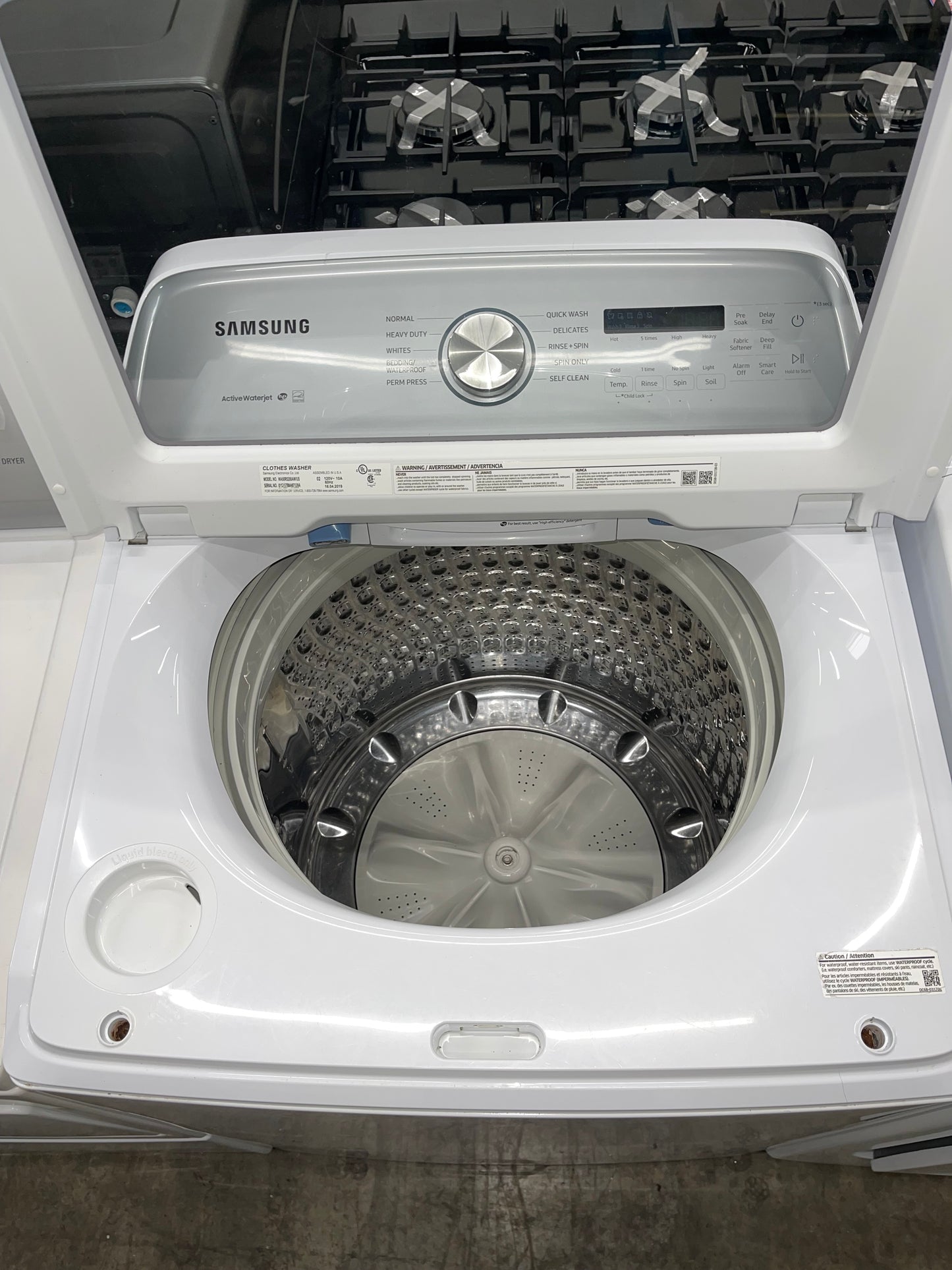 Samsung 5.0 cu. ft. Top Load Washer and 7.4 cu. ft. Electric Dryer