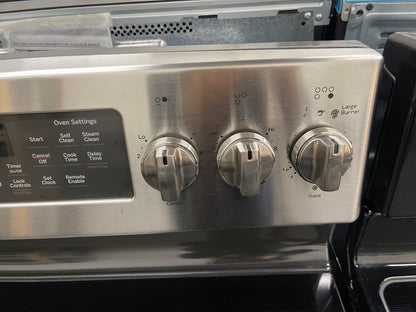 GE Profile  PB930SLSS
30 Inch Smart Electric Range with 5.3 Cu. Ft. Oven, Five Heating Elements, Temperature Probe, True European Convection, WiFi, 3600W Power Boil, Chef Connect, and Self Clean