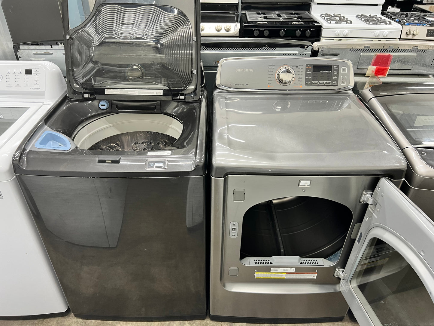 Samsung Top-Load Activewash 5.2-cu ft Washer and 7.5-cu ft Electric Dryer Mismatch Set (READ DESCRIPTION)