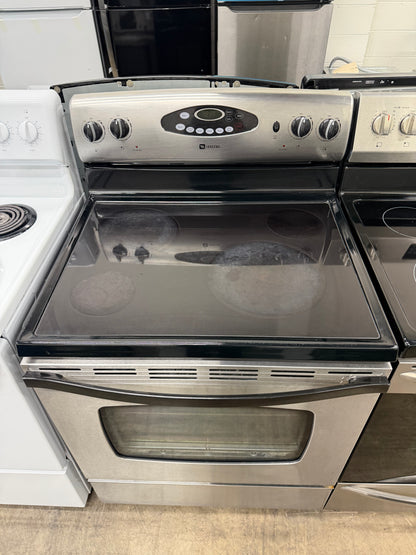 Maytag  MER5755QAS
30 Inch Freestanding Electric Range w/ Precision Cooking System & Hot-Surface Indicator Light: Stainless Steel