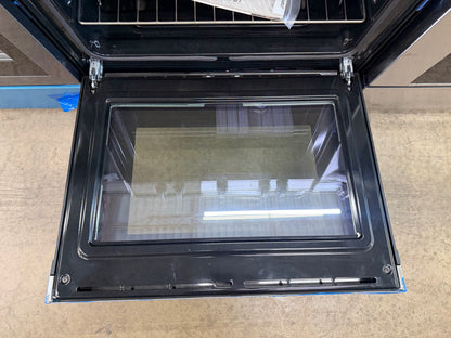 Frigidaire Gallery 30 in 5.1 cu-ft Gas Range with No Preheat + Air Fry in Smudge Proof Black Stainless Steel-Model #GCRG3060BDA