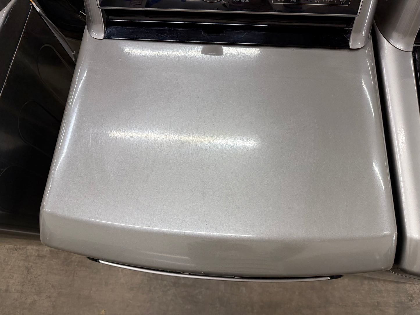 LG Top-Load 5.2-cu ft HE Washer (Black Stainless Steel) and 7.3-cu ft Turbo Steam Electric Dryer (Graphite Steel) Mismatch Set