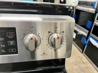 Samsung Flex Duo 30-in Glass Top 5 Burners 2.6-cu ft / 3.2-cu ft Self-cleaning Convection Oven Freestanding Double Oven Electric Range