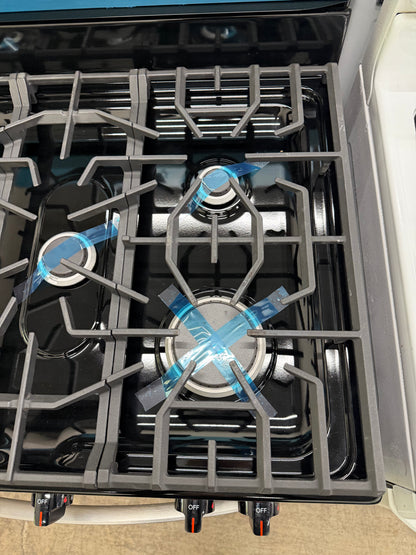 Frigidaire 30-in 5 Burners 5.1-cu ft Freestanding Gas Range in Stainless Steel-Model # FCRG3052BS