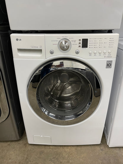 LG  WM2101HW
27 Inch Front-Load Washer with 4.0 cu. ft. And LG  DLE2101W
27 Inch Electric Dryer with 7.3 cu. ft.