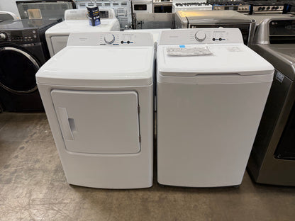 Insignia NS-TWM35W1 3.7 Cu. Ft. High Efficiency and Insignia- 6.7 Cu. Ft. Electric Dryer with Sensor Dry - White NS-TDRE67W1